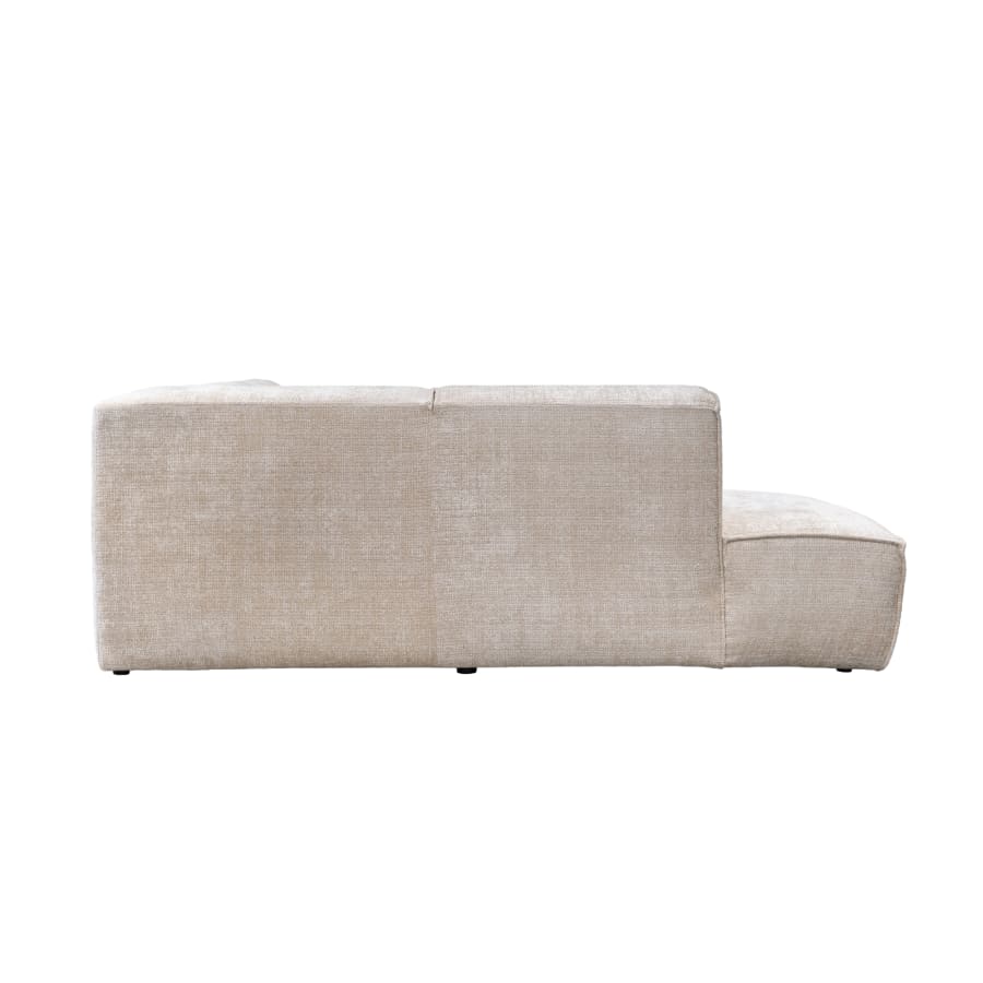 Canapé d'angle en tissu beige - Angle gauche